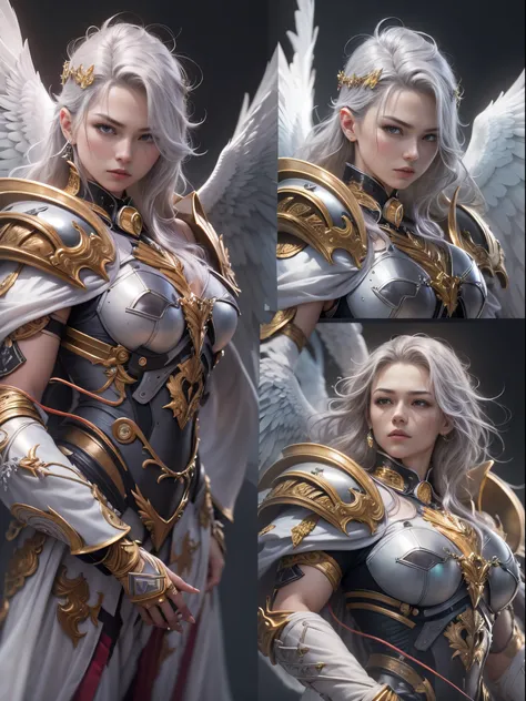 Archangel Michael、The Four Archangels、masutepiece,Best Quality,ultra-detailliert,hight resolution,hight resolution,4K,Portrait in 4K,8K,8K Portrait,Unity 8k壁纸,extremely details CG,Realistic,Raw photo,Real person,a portrait photo of,Photorealistic,Shiny ski...