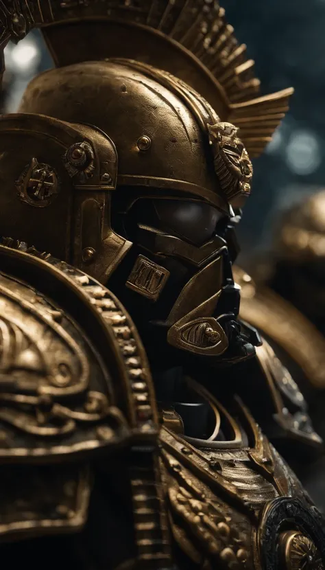 Warhammer 40K Space Marines，without weapons，Ultra-detailed details，Cinematic lighting，Surreal art