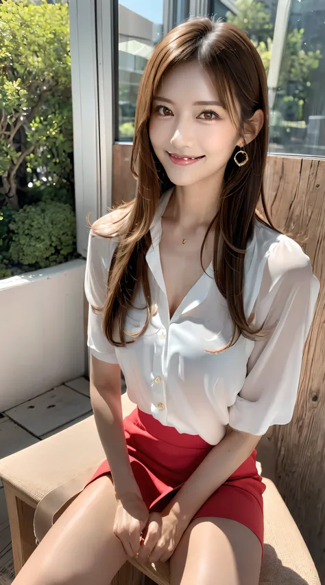 (best quality, masutepiece, ultra hd: 1.3, high brightness, high color saturation), 1girl in, （middlebreasts）, light brown hair,...