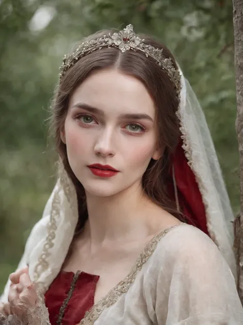 (((There was a deep red gash on her left cheek))) white complexion, Women around 19 years old, Natural gray hair, unique green eyes, Wear eyeshadow powder, Slim and elegant, The beautiful, Candlelight in a medieval atmosphere, Super sharp focus, Real shoot...