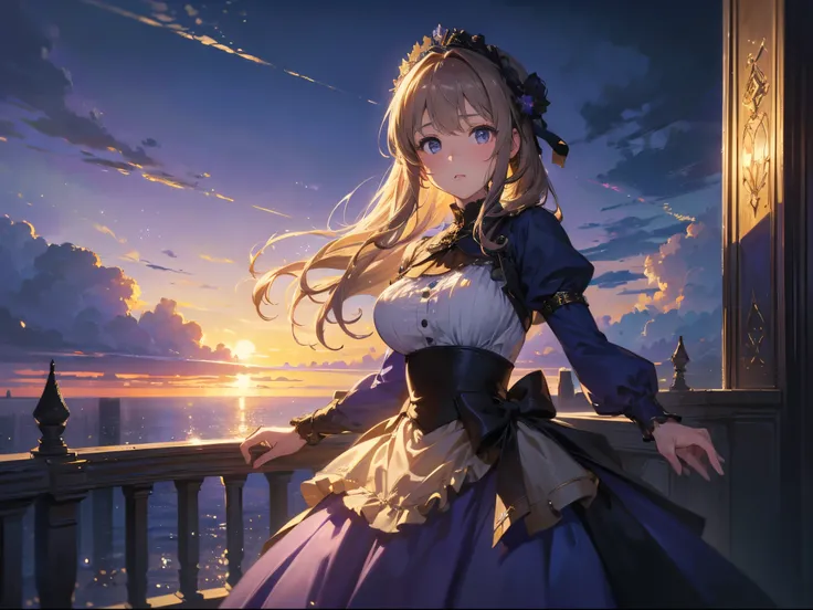 (Best Picture Quality, 4K, High Quality, Masterpiece:1.2), ((Masterpiece)), High Detail, High Quality, (HDR,16k, RAW Beautiful Girl Portrait, Best Picture Quality, Masterpiece:1.2), (Ultra-Definition Illustration), violet evergarden,