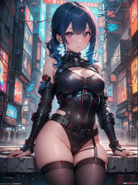 (Best Picture Quality, 4K, High Quality, Masterpiece:1.2), ((Masterpiece)), High Detail, High Quality, (HDR,16k, RAW Beautiful Girl Portrait, Best Picture Quality, Masterpiece:1.2), (Ultra-Definition Illustration), nsfw,  (cyberpunk:1.4), city, extremely c...