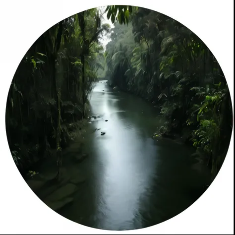 panoramic view of a river with trees and bushes in the background, pequeno rio, rio com plantas pendentes baixas, rio que corre por ele, com um rio correndo por ele, Rio em uma floresta, rio ao fundo, de um rio, Rio, Rio na Madeira, rio correndo pelo meio,...