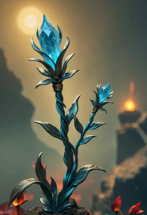 (Lycorisradiata close-up:1.5)，Charming flower of the other side，Mysterious Manzhu Shahua，A bloody ghost flower blooming at the gate of hell，Leading the soul to the afterlife，Evil charm，Flirtatious，uncanny，Magic Sword，Legendary magic sword，Glory Magic Sword...