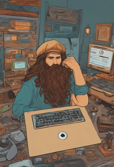 A photo of a computer screen with multiple browser tabs open, showing various conspiracy theory forums and websites.,original,Waifish, dirty, long hair, long beard, dressed in dirty ill-fitting clothes