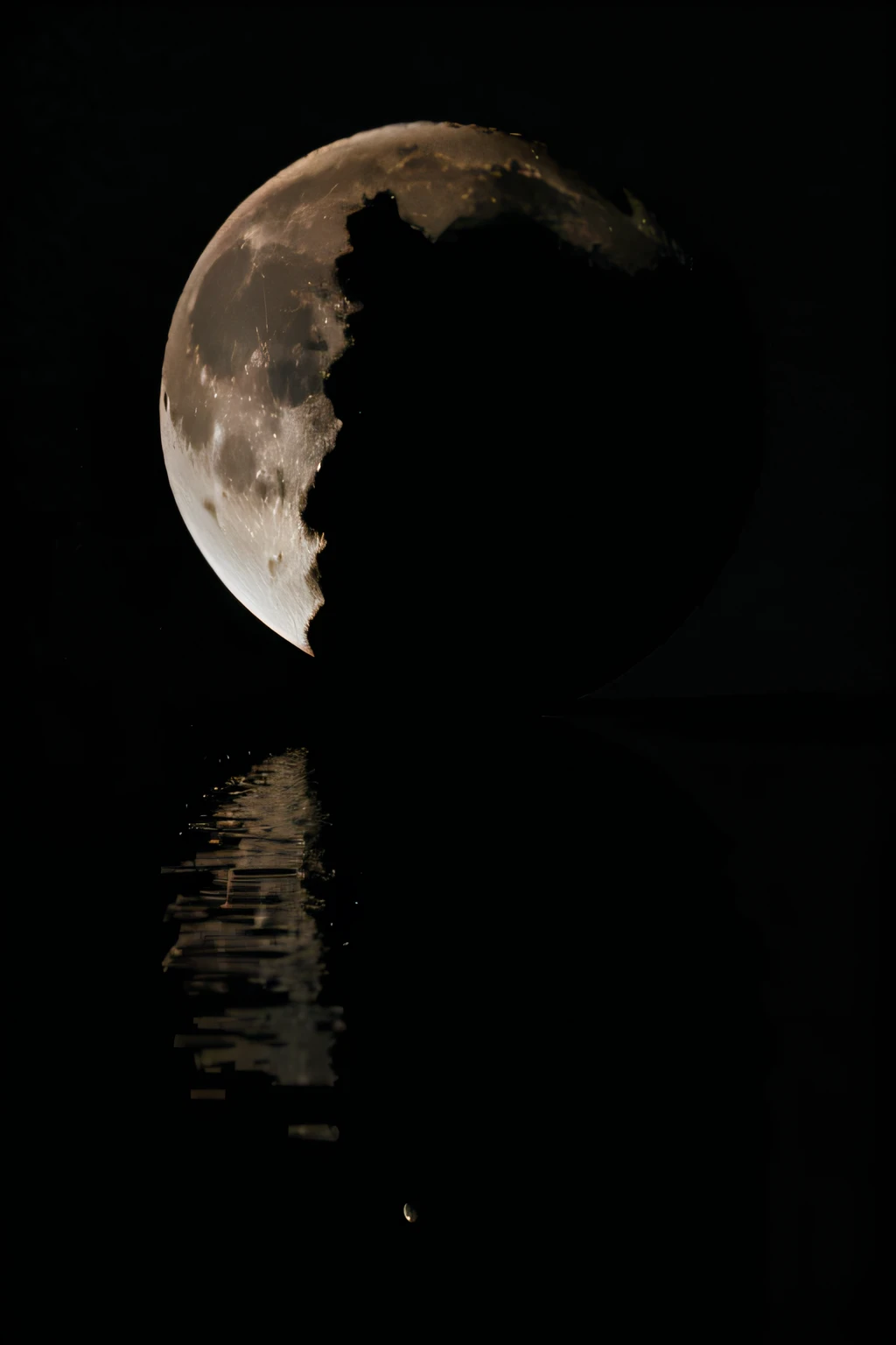 beautiful moon on a black background