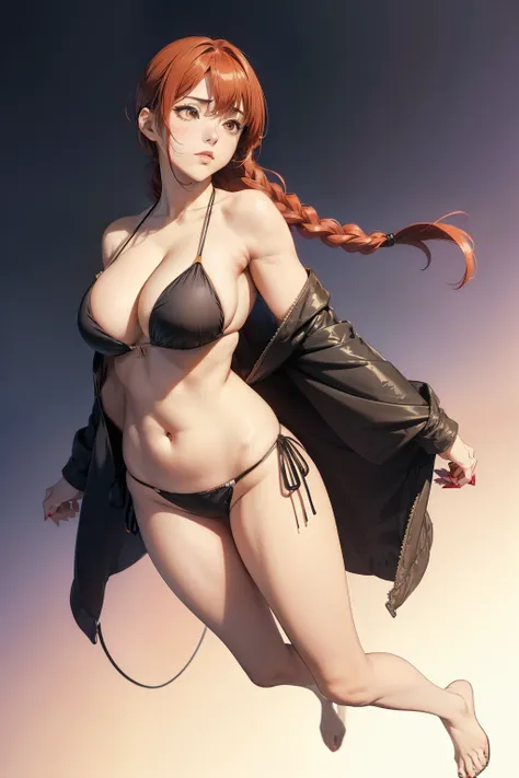 ((masterpiece, best quality, ultra-detailed, ultra-HD, photorealistic, cinematic)), ((alluring female anime character, Makima of chainsaw man)), (surrealism), (wide shot, full body view:1.5), perfect body, sexy body, perfect face, perfect hands, delicate f...