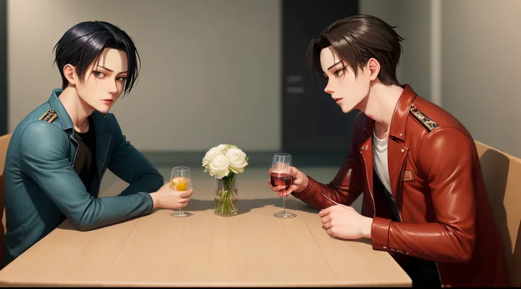 Levi Ackerman and Eren Yeager on a date