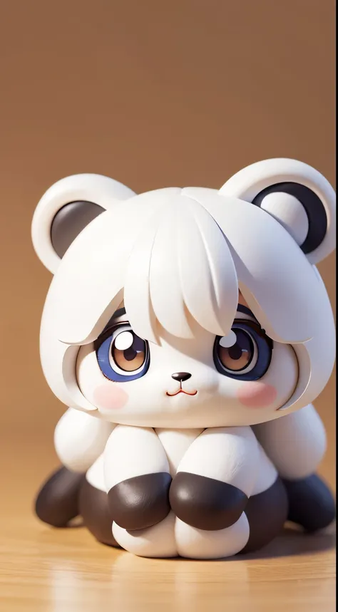 a panda、a furry、fluffy、tender((top-quality))、((​masterpiece))、(ighly detailed、highest details、Official Art、Beautifully Aesthetic:1.2)、depth of fields、Composition whole body、(Chibi)、、(beautifully detailed eyes:1.3)、(Very happy:1)