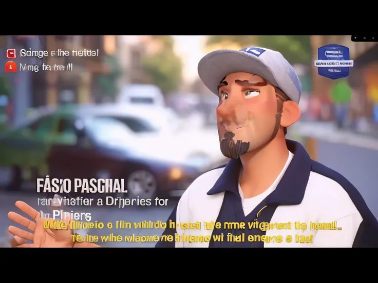 Man in Cap and Beard, dando entrevista | Pixar Feelings.