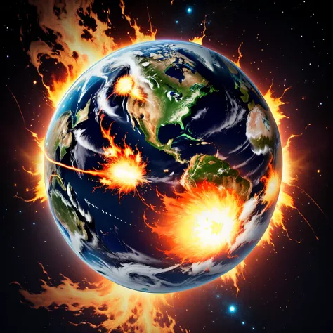 Earth exploding