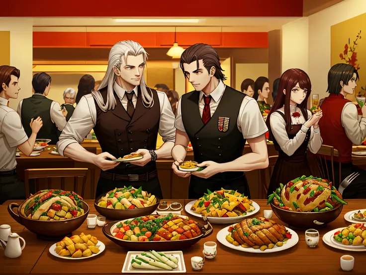 Thanksgiving dinner with the emperor and his the primarchs