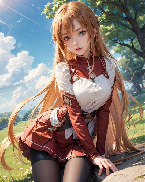 Realistic, asuna (sword art online), high quality, ultra detail, masterpiece