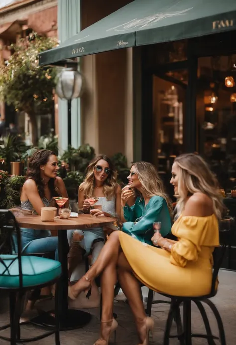 A picture of her and her friends enjoying a midday gossip session over Xanax cocktails and avocado toast at a trendy cafe,original,Hot mom with plastic surgery, lives in brentwood, CA