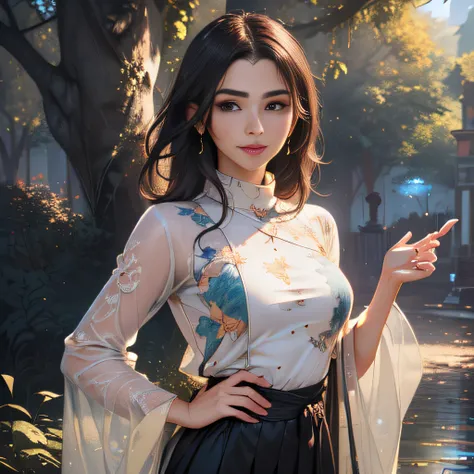 (Extremely detailed 8k wallpaper:2), (photo:2), (38 years old soigne Beautiful girl:2), (gives a lecture to friends:2), detailed (Face and eyes), (hyper realistic:1), (highly detailed:1), (epic realistic:1), rim light, (maximum details:1), cozy, (fullbody:...