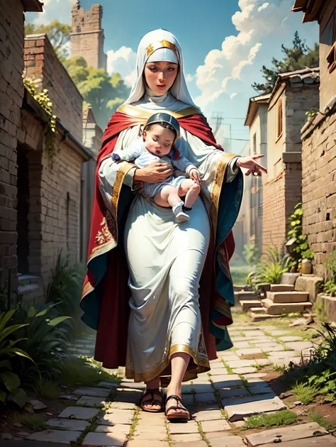 mother Mary and baby Jesus in heaven kingdom --auto --s2