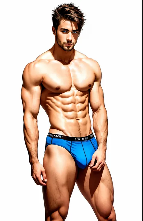 a close up of a man with a shirt on posing for a picture, shirtless :: high detail, anime handsome man, handsome anime pose, shirtless, tall anime guy with blue eyes, male anime character, !!full body portrait!!, prefect body, muscular!!, masculine pose, m...