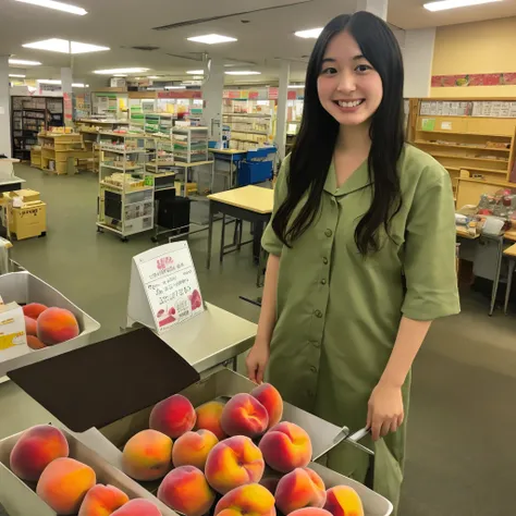 peaches　Mizuyokan　label　Okayama East Commercial High School