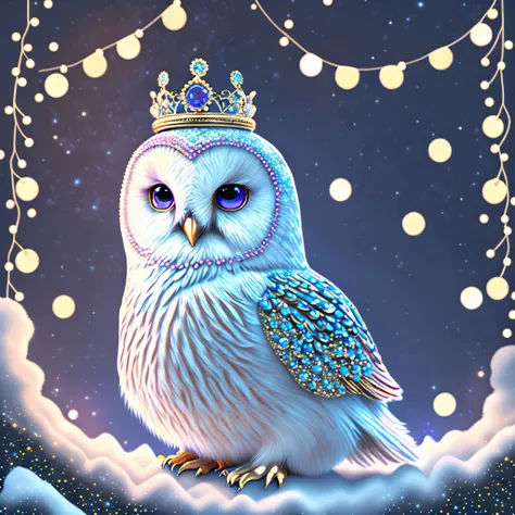 crystal owl diamond glitter gold glass crown jewelry blue purple pink vivid barn owl real robot realistic rose moon light