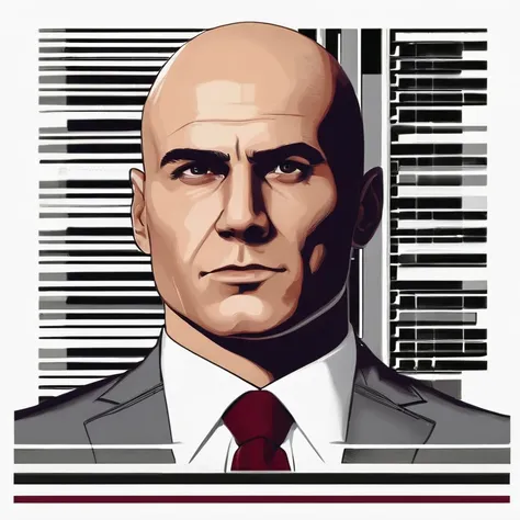 Agent 47 has a tattoo on the back of his head in the style of a barcode. He is bald. 47s typical attire consists of a black suit, black leather gloves and shoes, white dress shirt, and a burgundy tie.,Hitman series,Agent 47 has a tattoo on the back of his ...