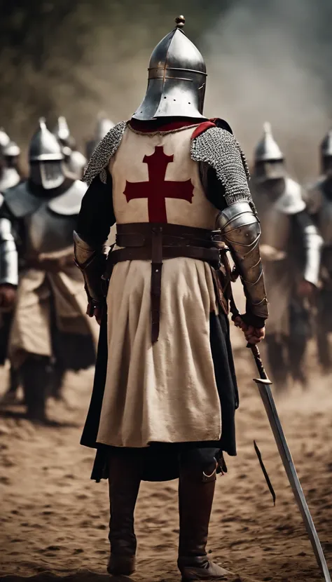 Clash between the Knights Templar and Islamic soldiers