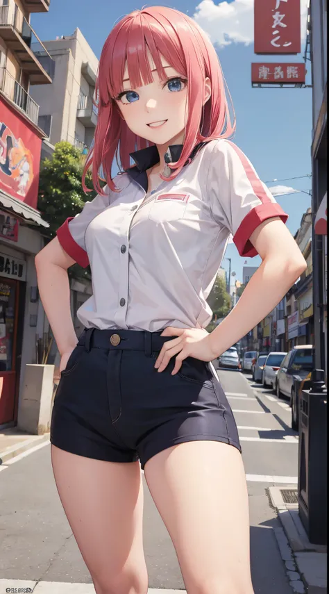 Nino Nakano riendo,manos detalladas,Pose sexy,uniforme Espartano,pantano