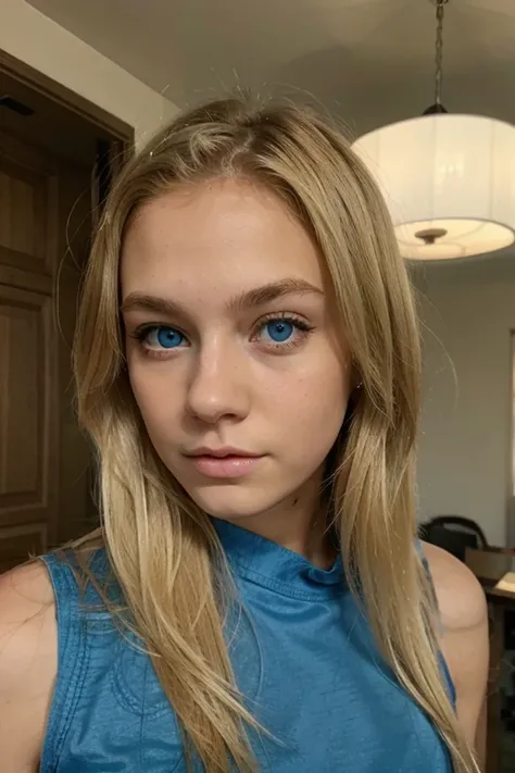 blonde teen blue eye