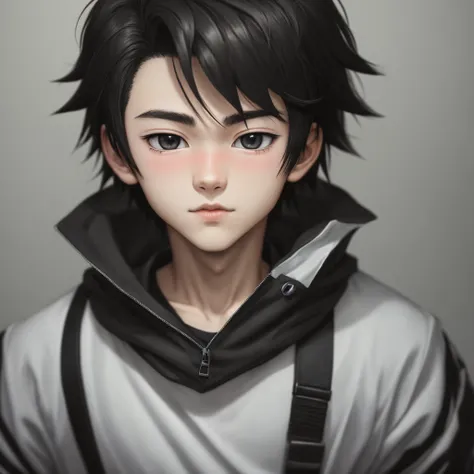 Anime boy with black tone