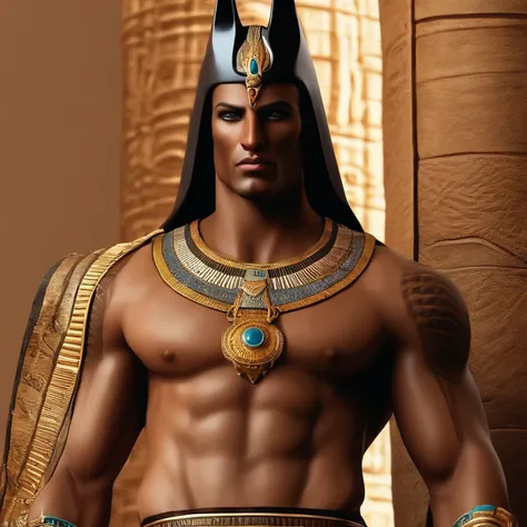 anubis is a tall muscular man with the head of a jackal. he is dressed in pharaoh clothing from ancient egypt,original,anubis is a tall muscular man with the head of a jackal. he is dressed in pharaoh clothing from ancient egypt,face,photo