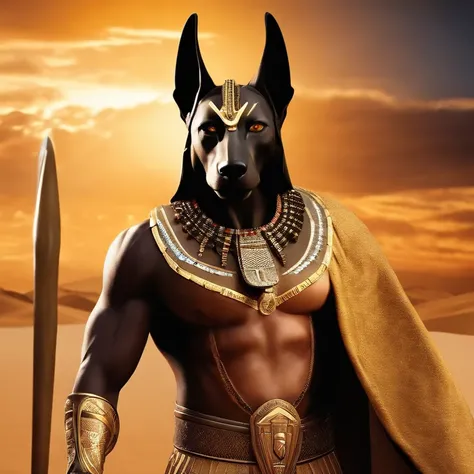 anubis is a tall muscular man with the head of a jackal. he is dressed in pharaoh clothing from ancient egypt,original,anubis is a tall muscular man with the head of a jackal. he is dressed in pharaoh clothing from ancient egypt,face,photo