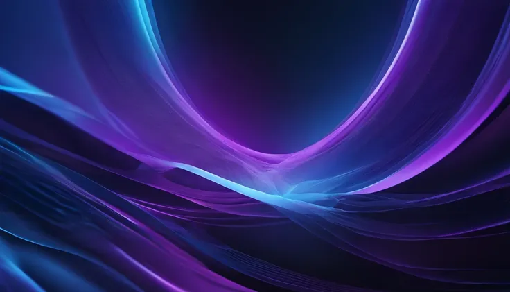 A visually pleasing composition of a tech background with flowing lines and curves in shades of blue and purple, creating a visually fluid and futuristic image.