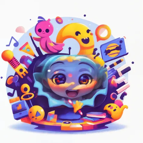 (best quality,4k,8k,highres,masterpiece:1.2),ultra-detailed,cheerful kids in colorful outfits,playful and friendly expression of faces,clear typography of the channel name, vibrant and catchy colors,fun and educational symbols, joyful and animated backgrou...