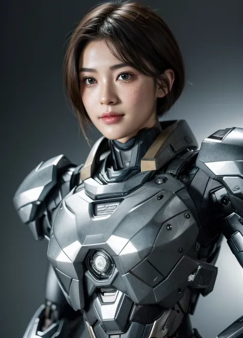 Textured skin, Super Detail, high details, High quality, Best Quality, hight resolution, 1080p, hard disk, Beautiful,(War Machine),beautiful cyborg woman,Mecha Cyborg Girl,Battle Mode,Girl with a Mecha Body,She wears a futuristic war machine weapon mech、se...