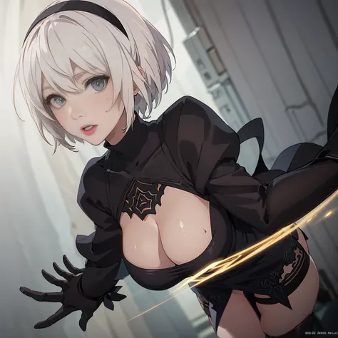 Realistic artwork , a woman in sexy lace clothes with extremely detailed details, 2b, 2b, 2b nier automata, nier 2b, 2b from nier automata, 2b from nier automata, cute sexy butters, nier : automata inspired, neil, nier: automata inspired, extremely detaile...