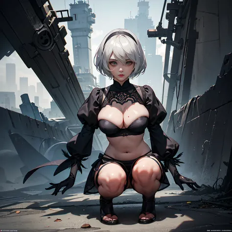 Realistic artwork , a woman in sexy lace clothes with extremely detailed details, 2b, 2b, 2b nier automata, nier 2b, 2b from nier automata, 2b from nier automata, cute sexy butters, nier : automata inspired, neil, nier: automata inspired, extremely detaile...