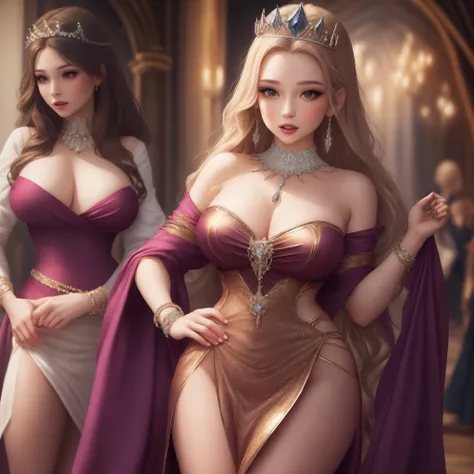 divination　wearing a tiara and jewels　dress sexy women