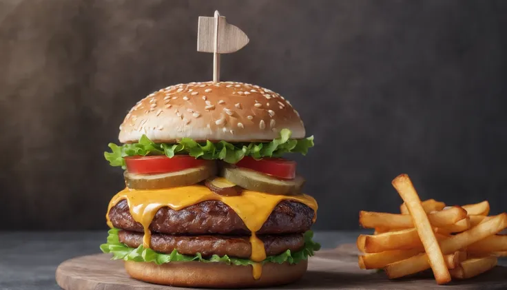 2700*755 resolution，Burger promotion, Realiy, A high resolution, hyper HD，