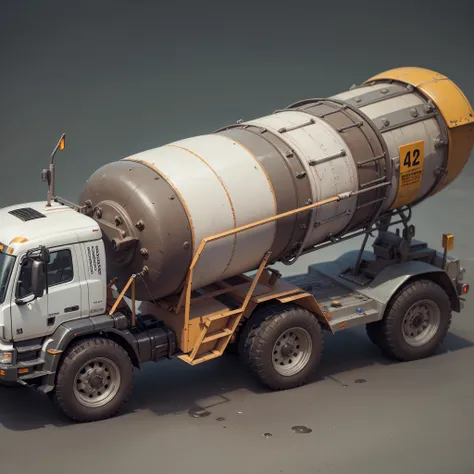 Generate a full model of a cement truck --auto --s2