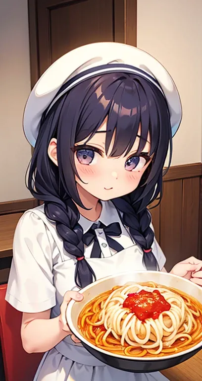 kawaii girl、Long、Braids、Spaghetti、Large serving of rice