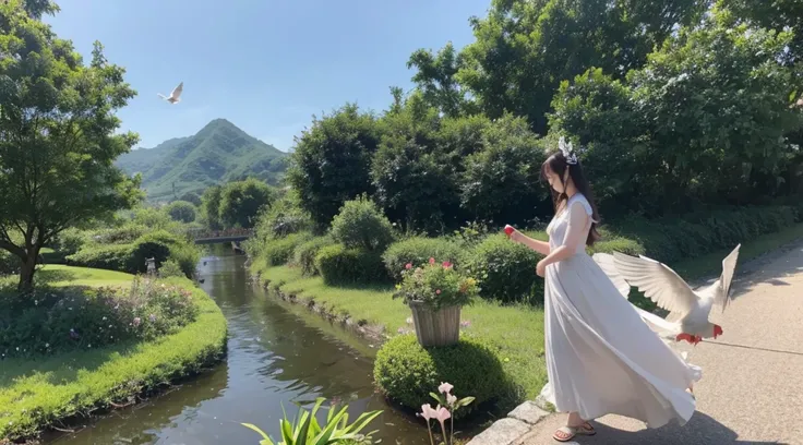 Guan Guan and the singing dove，Together on the small island in the river。Beautiful and virtuous woman，What a gentleman and a good spouse