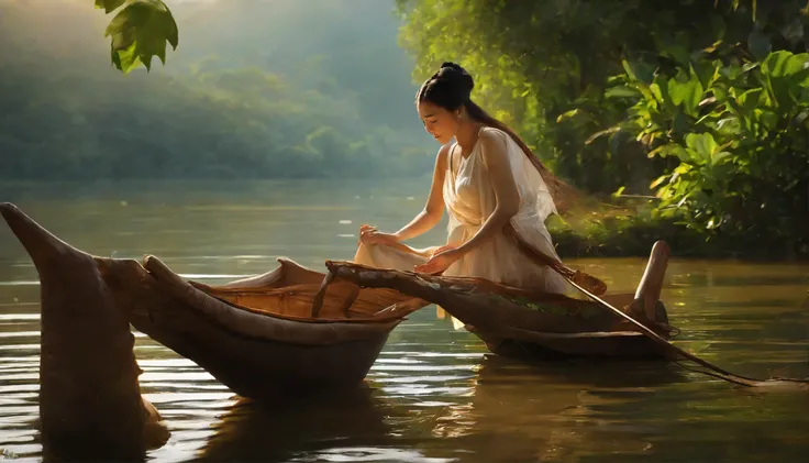 Guan Guan and the singing dove，Together on the small island in the river。Beautiful and virtuous woman，What a gentleman and a good spouse。
jagged water chestnuts，Keep picking on the left and right。Beautiful and virtuous woman，Waking up from the dream is unf...