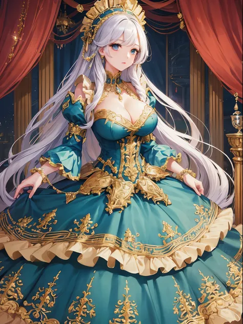 ultra-detailed, extremely detailed,((anime artstyle)),Masterpiece,(Best Quality),(Super Detail),(Very Delicate and Beautiful),((Solo)),((full body)),full body,((detailed face and eyes)),perfect eyes, rendered eyes,jewel-like beautiful eyes,((1 princess in ...