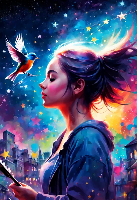 Digital art by IrinaKapi.
songbird, girl, music is in my soul, fills my heart to the brim and fills with bright stars around, musical art, graffiti style, ink, fantasy, by Pipilotti Rist and Scott Naismith
RTX, 4k, Gabriele Dellotto, AI Midjourney, bright ...