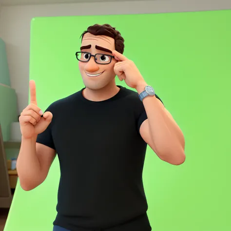 Um homem estilo disney pixar, alta qualidade, melhor qualidade