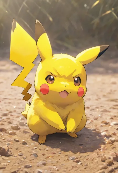 Envision an extraordinary scene featuring a highly detailed Pikachu, zooming into the realm of macro detail where each individual hair and tiny bits of dirt in its fur are visible. Imagine this in a high-resolution 8K image, rendered with Octane Render to ...