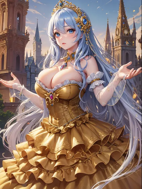 ultra-detailed, extremely detailed,((anime artstyle)),Masterpiece,(Best Quality),(Super Detail),(Very Delicate and Beautiful),((Solo)),((full body)),full body,((detailed face and eyes)),perfect eyes, rendered eyes,jewel-like beautiful eyes,((1 princess in ...