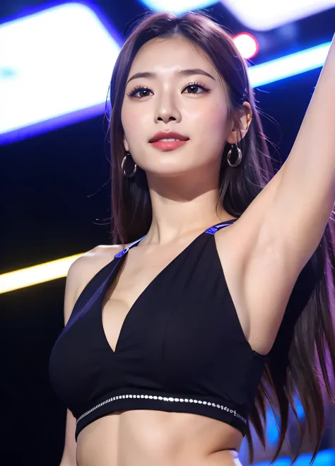 masterpiece,best quality,higher,   1girl, (announcer),armpit