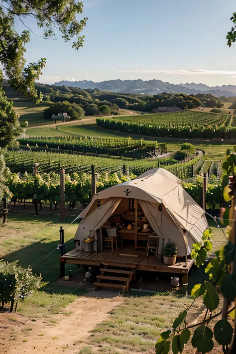 generate a glamping place in vineyards