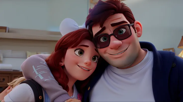 couple romantique, comme les films Disney Pixar