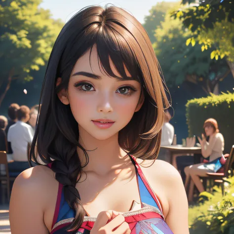 (Extremely detailed 8k wallpaper:2), (photo:2), (22 years old soigne Beautiful girl:2), (gives a lecture to friends:2), detailed (Face and eyes), (hyper realistic:1), (highly detailed:1), (epic realistic:1), rim light, (maximum details:1), cozy, (fullbody:...